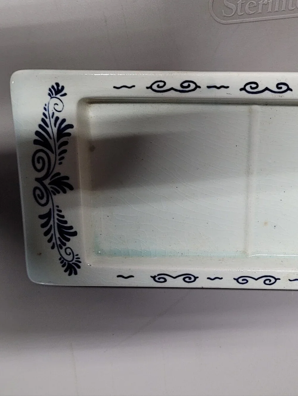 Sterling Blue and White Decorative Delft  Bath Tray